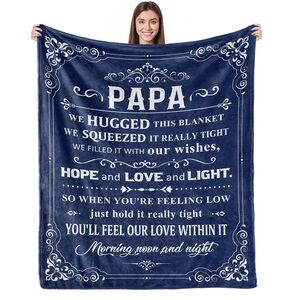 Father’s Day Gifts Papa Gift for Dad from  Daughter Son Unique Throw Blanket